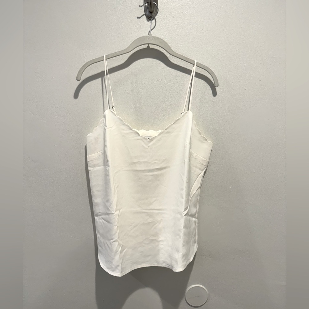 NWT J. Crew White Ivory Lined Camisole Size 8